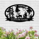 Personalized Deer Metal Cabin Sign | Custom Metal Sign | Personalized Camping Signs | Deer Hunter Gift | Custom Signs Outdoor Metal | Custom Family Name Sign | Cabin Decor | Porch Sign by CozyNest Decor