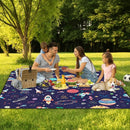Extra Large Picnic Blanket Waterproof,80"x 80"Foldable Machine Washable Beach Blanket,Outdoor Blanket for 6-8 Adults,Suitable for Indoor Crawling,Park Beach,Camping,Hiking,Family Travel(Starry sky) by TinyTreasures Baby Boutique