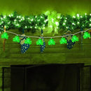 8.5FT Clear Green Shamrock Lights, St Patricks String Lights Outdoor Waterproof with 10 LED Light for rish Shamrock St Patrick's Day Party Indoor Home Garden Decorations by GreenHaven Gardens