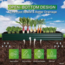 GARDMAX 8x4x1FT Galvanized Raised Garden Bed Kit, Metal Planter Boxes Outdoor with Easy Assembly, Large Garden Bed for Vegetables, Fruits, Flower, Herbs Rectangle Dark Green by CozyNest Decor