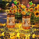 2 Pack Solar Lanterns Outdoor Garden Decor with Shepherd Hook, Gardening Gifts for Mom Grandma Women Hummingbird Sunflower Metal Decor Waterproof Solar Lights LED Decorative for Garden Yard Patio by GreenHaven Gardens