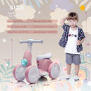 6V Electric Baby Balance Bike for 1 Year Old Boys Girls Ride on Toys 12-48 Months Toddler Balance Bike, 4 Wheels Kids First Bike with Remote Control First Birthday Gifts- Pink by TinyTreasures Baby Boutique