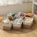Small Baskets for Organizing, [6 PCS] Collapsible Storage Baskets for Shelves, Storage Bins Boxes Cubes for Clothes Books by TinyTreasures Baby Boutique