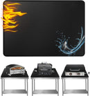 Heat Resistant Grill Mat, 24 x 31 inches Double-sided fireproof and waterproof BBQ protection mat Multi-Purpose for Grills Pizza Ovens Smokers Black by GreenHaven Gardens