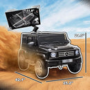 Aosom 12V Kids Electric Car, Mercedes Benz G500 Licensed Battery Powered Ride on Truck for Kids with Remote Control, Headlights, Music, Suspension & Storage for Boys and Girls, Black by TinyTreasures Baby Boutique