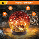 Solar Globe Lights Outdoor Waterproof-Solar Balls-Solar Garden Lights-Solar Orbs for Outside 4 Pack Cracked Glass Ball for Lawn Patio Yard Backyard Decorations, DS-XBQ-1-1-1 by GreenHaven Gardens