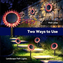 Hogni Solar Pathway Lights - 2 Pack LED Sunflower Garden Light, Waterproof Outdoor Decor for Wall, Lawn, Yard, Walkway, Patio, Landscape by GreenHaven Gardens