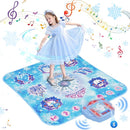 Dance Mat for 3-12 Year Old Girls, Frozen Toys Electronic Dance Pad with 8 Button & Wireless Bluetooth, Music Game Birthday for Kids Ages 3 4 5 6 7 8 9 10+ by TinyTreasures Baby Boutique