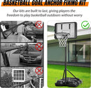 RunNico Basketball Goal Anchor, Heavy Duty Basketball Hoop Tie Down Kit, Court Setup Ground Stakes with Adjustable Straps for Basketball Mounting Trampoline Swing Tent by TinyTreasures Baby Boutique