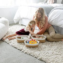 NaturalCozy 5-Piece Rectangle Storage Basket Set- Natural Cotton Rope Woven Baskets for Organizing! Small Basket for Montessori, Baby Nursery, Dog Toy Baskets, Cat Toy Box, Bathroom Organization Bin by CozyNest Decor