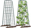 Heavy Duty 50"x17" Adjustable A-Frame Trellis for Climbing Plants – Rust-Proof Metal Garden Trellis with Dense Grid Design, Perfect for Raised Beds, Tomatoes, Cucumbers & Outdoor Vines (Green, 2 Pcs) by GreenHaven Gardens