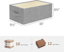 Linen Folding Storage Bins, 3 Pack Large Storage Baskets, Washable, Clothing Storage Bins with Handle, Closet Organizer for Storage Sweater,Sheets(dark grey, 16"x9½"x6¾") by CozyNest Decor
