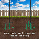 5-Prong Shepherd Hooks for Outdoor, Heavy Duty Iron Garden Hooks for Hanging Plants, Bird Feeders, Lanterns, Solar Lights, and Wedding Decor – Rust-Resistant, Adjustable, Easy to Install 36 Inch by GreenHaven Gardens