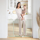 Comfy Cubs Baby Safety Gate with 3 Extensions - Adjustable 42" x 1.9" x 30" Q195 Steel Doorway Barrier - Powder-Coated Finish for Stairs and Doorways - Walk-Through Design Pet Gate - Sage by TinyTreasures Baby Boutique