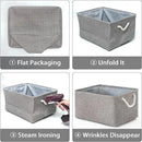 TcaFmac Organization and Storage Basket for Organizing - Large 2 Pack 16x12x12 inch Fabric Storage Cubes, Collapsible Storage Bins for Shelves Closet Gift Cloth Toy Books Baby (Grey) by CozyNest Decor