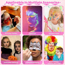 42 Color Face Painting Kit for Kids - Water Based, Non Toxic Face paint palette with Art Brushes, Stencils, Gems - For Halloween, Carnival, Costume Makeup, Parties & Cosplay by TinyTreasures Baby Boutique