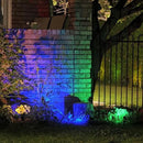 ZYAN 8 Pack Outdoor Landscape Lighting with 8 Colorful Lens and Power Supply, Green Shell by GreenHaven Gardens