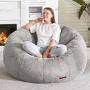 Hobestluk Bean Bag Chairs Large Bean Bag Couch for Adults Stuffed Sofa Chair Comfy Giant Bean Bag Chair with Spacious Design for Reading, Playing or Relaxing (Grey) by CozyNest Decor