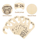 R HORSE 8Pcs Highland Cow Baby Closet Dividers, Double Sided Baby Closet Organizers Nursery Hanger Dividers Wood Size Dividers for Boy Girl Birthday Christmas Gift (0-24 Months) by TinyTreasures Baby Boutique