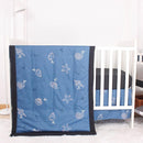 CaSaJa Baby 3-Piece Crib Bedding Set for Boys Girls, Including Soft Quilted Comforter(Blanket), Fitted Crib Sheet and Skirt, Soft Nursery Bedding Set Made of Silky Comfy Materials, Sea Conch by TinyTreasures Baby Boutique