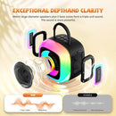 Mini Karaoke Machine for Kids Adults: Portable Bluetooth Speaker with 2 Wireless Microphones and Light - Singing Karaoke Gift for Girls Boys Ages 4-12+ Years Old Birthday Family Home Party by TinyTreasures Baby Boutique