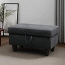 Ottoman Rectangular Storage Ottoman Bench, Footrest Stool Footstool with Lid for Living Room, Bedroom, Entryway, Brown, 28.5"x19"x17.5" by CozyNest Decor
