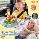49PCS Mini Magnetic Tiles Travel Toys for Kids Ages 4-8, Magnetic Building Blocks Adventure Set with Portable Iron Storage Box & Play Base, STEM Learning Activities for Toddlers 3-5 by TinyTreasures Baby Boutique