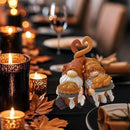 Fall Gnome Decor, Resin Thanksgiving Gnomes for Fall Decoration Indoor Home, Small Autumn Gnome Figurines with Pumpkin Pie and Turkey for Autumn Harvest by CozyNest Decor