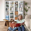 32" Wide Metal Storage Cabinet with Acrylic Doors and 4 Adjustable Shelves, 71" Tall Bookshelf, 5-Tier Freestanding Kitchen Pantry Cabinet with Anti-Tipping for Small Spaces/Kitchen/Living Room by CozyNest Decor