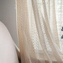 Sutuo Home Boho Curtains Crochet Lace Sheer Bohemian Stylish with Tassels, Window Treatment Privacy Vintage Rustic Farmhouse Drapes for Bedroom Living Room, Rod Pocket 1 Panel 59" W x 102" L, Beige by CozyNest Decor