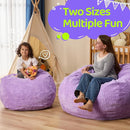 Bean Bag Chairs Teardrop Bean Bag Chair Beanbag Chair with Memory Foam Filled Machine Washable Cover for Living Room, Bedroom (Small,Purple) by TinyTreasures Baby Boutique