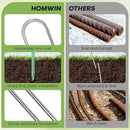 12 inches Tent Stakes Heavy Duty 34-Pack, 5/16" Diameter J Hook Fence Stakes Rebar Ground Stake for Inflatables, Tarp, Yard Lawn Outdoor Decoration by CozyNest Decor