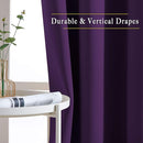 NICETOWN Blackout Royal Purple Curtains 84 inches Long, Grommet Room Darkening Thermal Insulated Sound Dampening Window Treatments for Bedroom/Home Office, 2 Panels, W46 x L84 by TinyTreasures Baby Boutique