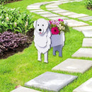 Great Pyrenees Dog Planter Plant Pots,Cute Garden Dog Flower Planter,Dog Planters Birthday Gifts for Women,Office,Indoor/Outdoor Decor（9.45 * 6.97 * 12.2in） by GreenHaven Gardens