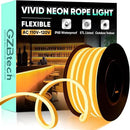 GZBtech Flexible LED Neon Rope Lights 16.4FT,AC 110-120V Waterproof Strip Light, 120LEDs/M Cuttable Connectable Neon Lighting for Indoor Outdoor Home Decor/Commercial Building Use-Amber 5M by CozyNest Decor
