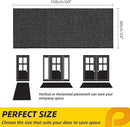 JSEI Dirt Trapper Door Mat 24"x60" Non-Slip Washable Entrance Mat, Dog Doormats, Absorbent & Fade-Resistant Floor Mats, Low Profile Welcome Mats for Entryway, Front Door, and Inside Entrance, Black by CozyNest Decor