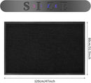 fani Heavy Duty Large Outdoor Indoor Entrance Doormat Waterproof Low Profile Entrance Rug Front Door Mat Patio Anti-Skid Rubber Back, 31x47 inch (Jet Black) by GreenHaven Gardens