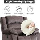 EBELLO Classic Power Recliner Chair, Oversized Electric Reclining Chair with Overstuffed Cushion and Back, Soft Fabric Adults Single Recliner Sofa for Living Room, Brown by CozyNest Decor