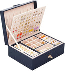 Womens Earring Jewelry Box for Girls Jewelry Earring Organizer Box Earring Holder Organizer for Girls Jewelry Organizer Earring Boxes for Women Girls Stud Earring Organizer Jewelry Box Navy by TinyTreasures Baby Boutique