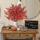 Sggvecsy 15 Pcs Babys Breath Artificial Flowers Gypsophila Bouquets Bulk Real Touch Fake Silk Flowers for Home DIY Floral Arrangement Table Centerpiece Fall Thanksgiving Autumn Decoration (Orange Red) by CozyNest Decor