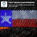 Texas Flag Net Lights Outdoor 3.3x6.6 FT - 384 LED Patriotic American Flag Decor with 8 Modes, Waterproof for 4th of July, Christmas, Yard, Porch, Parties by GreenHaven Gardens