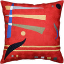 Kandinsky Abstract Pillow Cover - Red, 18x18, Modern, Abstract, Home Decor, Couch, Sofa, Bed, Chair, Loveseat, Living Room, Bedroom, Porch, Outdoors, Office by CozyNest Decor