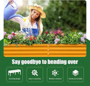 Land Guard Galvanized Raised Garden Bed with Legs, 96×24×32in Raised Garden Beds Outdoor with Drainage Holes, Planter Boxes Outdoor for Backyard, Patio, Balcony, 800lb Capacity, Cream Yellow by GreenHaven Gardens