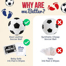 Circa Print Baby Soccer Ball Handprint Kit, Ink Pad for Hand and Footprints - Unique Keepsake for Dads, Baby Shower Present for Moms, Newborn Gift by TinyTreasures Baby Boutique