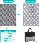 HEBE Outdoor Rug Waterproof 8x10, Reversible Plastic Straw Rug RV Camping Rug, Indoor Outdoor Patio Mat Clearance, Outside Carpet for Porch,Deck,Camper,Balcony,Backyard,Picnic by GreenHaven Gardens