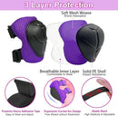 Kids Bike Helmet with DIY Stickers and Knee Pads Elbow Pads Wrist Guard Set for Ages 3-8-14 Toddler Boys Girls Helmet for Roller Skates Cycling Skateboarding Bicycle Scooter by TinyTreasures Baby Boutique