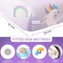 Wowelife Unicorn Crib Bedding Set 3 Pieces Baby Girl Crib Bed Set Crib Comforter Set for Girls Nursery Bedding Set Purple Include Baby Comforter, Skirt and Sheet, Purple by TinyTreasures Baby Boutique