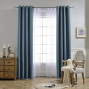 NICETOWN Blackout 72 inch Curtains for Kids Room, Grommet Room Darkening Thermal Insulated Solid Window Treatments Sound Reducing for Bedroom, 2 Panels, W37 x L72, Smoky Blue by TinyTreasures Baby Boutique