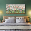amatop Framed Large Floral Wall Art Modern Botanical Canvas Print Flower Field Wall Decor Abstract Landscape Picture Blooming Flower Forest Pink Green Artwork for Living Room Bedroom Office 48x24 in by CozyNest Decor