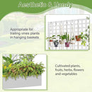 Metal Raised Garden Bed, Trellis Planters Bed with Drainage Holes for Climbing Plants, Vegetables Outdoor Privacy Screen with Planter Box 73"x47"x16", White by GreenHaven Gardens